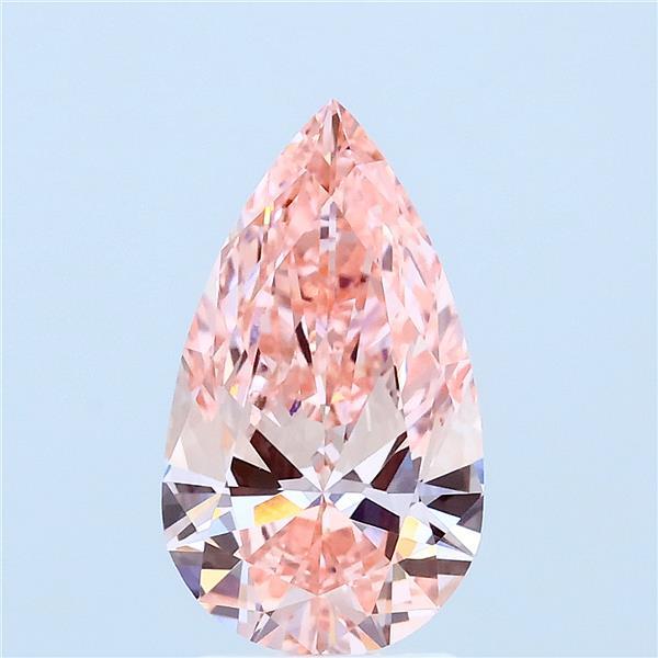 1.92ct Pear FANCY VIVID PINK VVS1 Lab Created Diamond