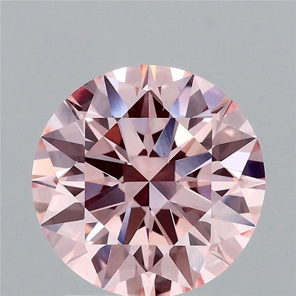 2.07ct Round FANCY INTENSE PINK VS1 Lab Created Diamond