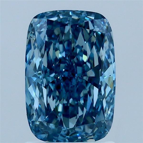 1.81ct Cushion FANCY VIVID BLUE VS1 Lab Created Diamond