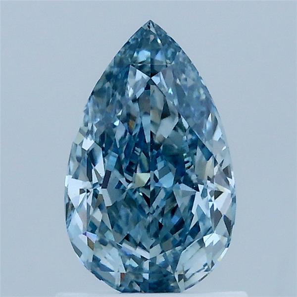 1.09ct Pear FANCY VIVID BLUE VS1 Lab Created Diamond