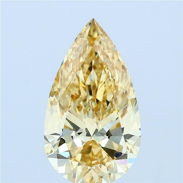 2ct Pear FANCY INTENSE YELLOW VS1 Lab Created Diamond