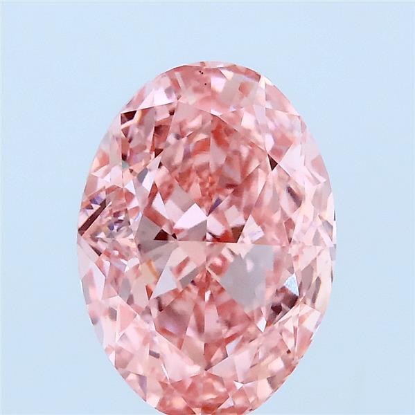 3ct Oval FANCY VIVID PINK VS1 Lab Created Diamond