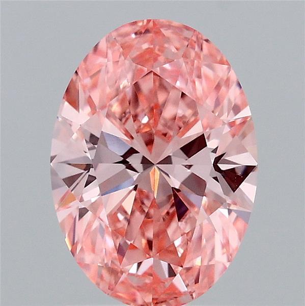 1.56ct Oval FANCY VIVID PINK VVS2 Lab Created Diamond