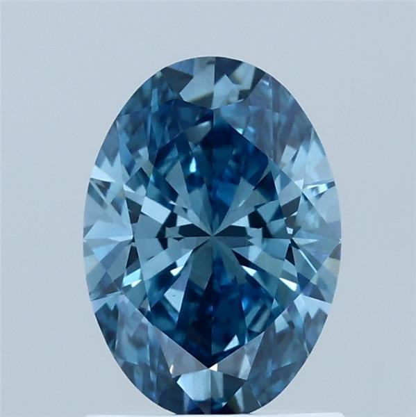 1.09ct Oval FANCY VIVID BLUE VS2 Lab Created Diamond