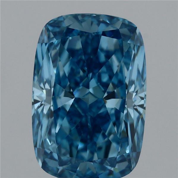 3.03ct Cushion FANCY VIVID BLUE VVS1 Lab Created Diamond