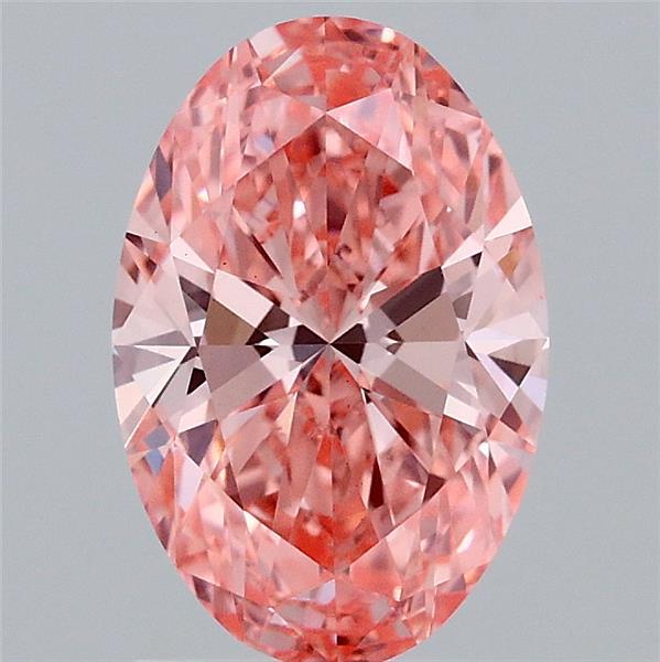 1.57ct Oval FANCY VIVID PINK VS1 Lab Created Diamond