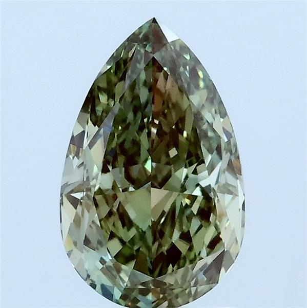 1.55ct Pear FANCY INTENSE GREEN VVS2 Lab Created Diamond