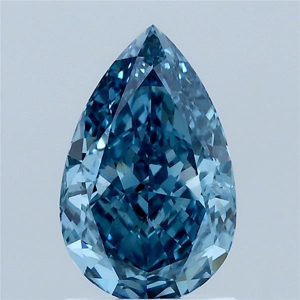 1.5ct Pear FANCY VIVID BLUE VS1 Lab Created Diamond