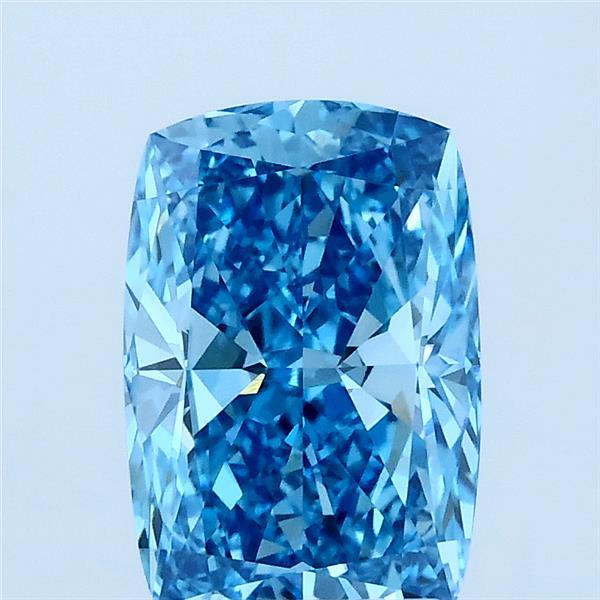 2.07ct Cushion FANCY VIVID BLUE VVS2 Lab Created Diamond
