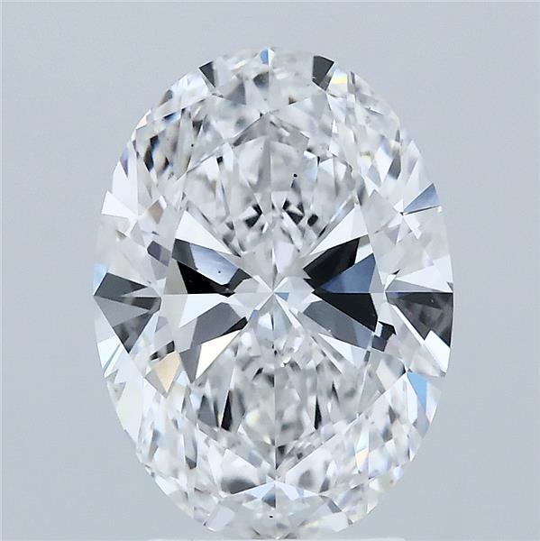 3ct Oval D VS2 Lab Created Diamond