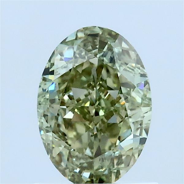 1.13ct Oval FANCY YELLOW GREEN VVS2 Lab Created Diamond