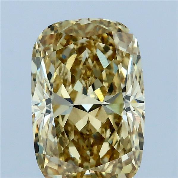 2.06ct Cushion FANCY YELLOW VS1 Lab Created Diamond
