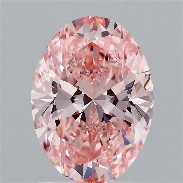 1.54ct Oval FANCY VIVID PINK VVS2 Lab Created Diamond