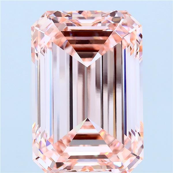 15.21ct Emerald FANCY INTENSE PINK VVS2 Lab Created Diamond