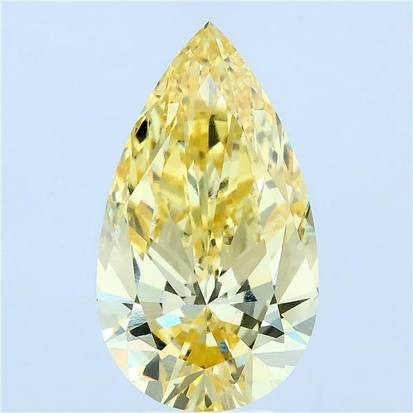 5.01ct Pear FANCY INTENSE YELLOW VS1 Lab Created Diamond