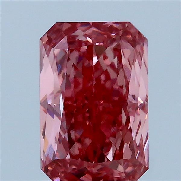 1.97ct Radiant FANCY VIVID PINK VVS2 Lab Created Diamond