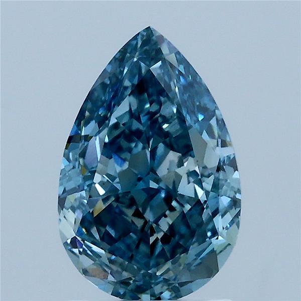2.12ct Pear FANCY VIVID BLUE VS2 Lab Created Diamond