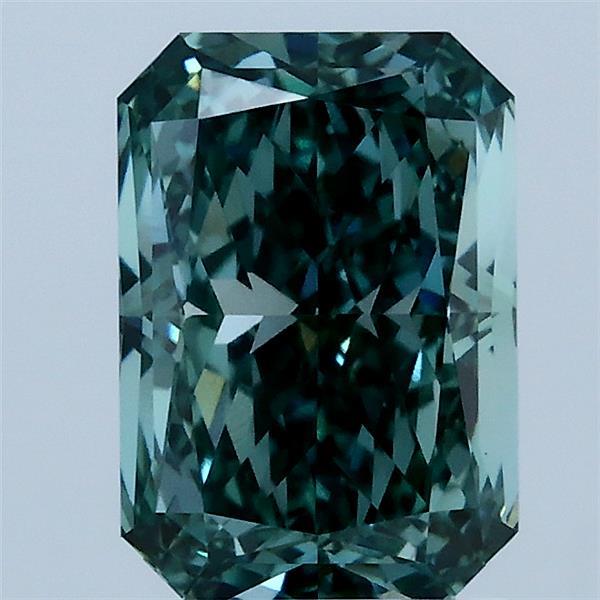 2.14ct Radiant FANCY VIVID GREEN VS1 Lab Created Diamond