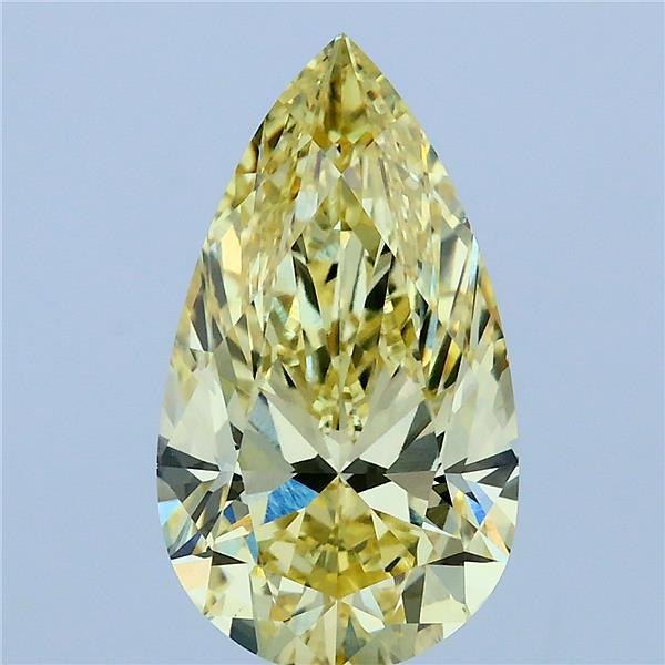 3.02ct Pear FANCY INTENSE YELLOW VS1 Lab Created Diamond