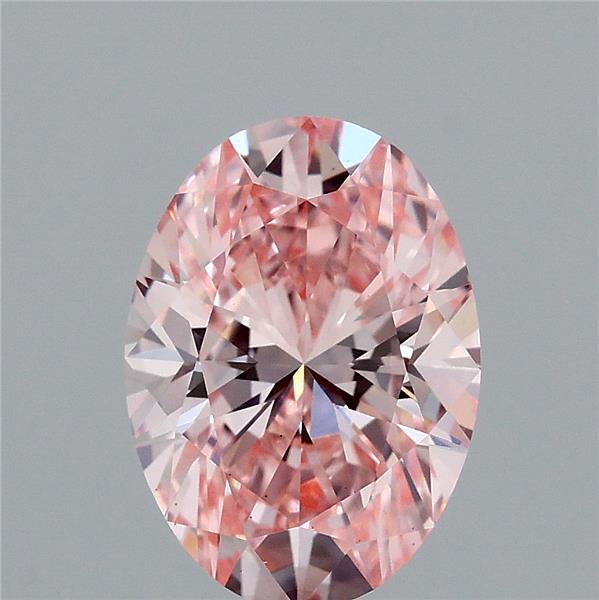 1.96ct Oval FANCY VIVID PINK VS2 Lab Created Diamond