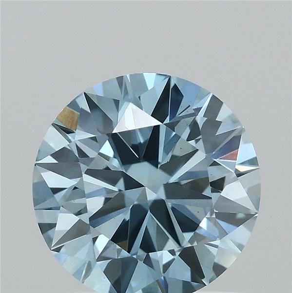 1.03ct Round FANCY VIVID BLUE VS1 Lab Created Diamond