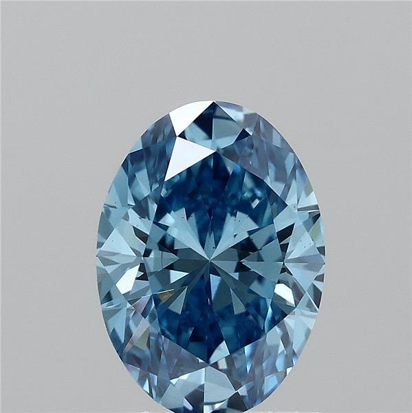 1.05ct Oval FANCY VIVID BLUE VS1 Lab Created Diamond