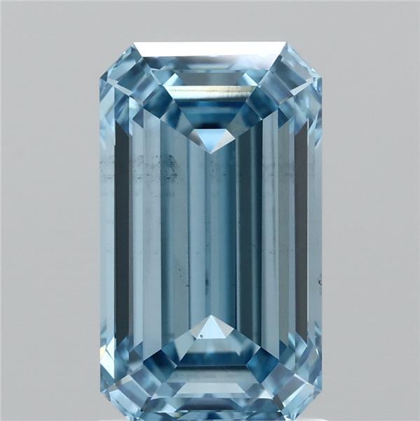 2.01ct Emerald FANCY VIVID BLUE VS2 Lab Created Diamond