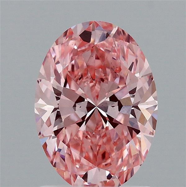 1.52ct Oval FANCY VIVID PINK VS1 Lab Created Diamond