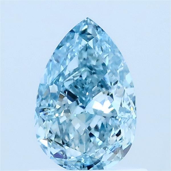 1ct Pear FANCY VIVID BLUE VVS2 Lab Created Diamond