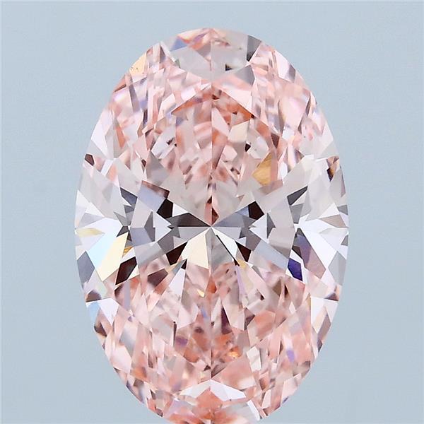 3.02ct Oval FANCY VIVID PINK VS1 Lab Created Diamond