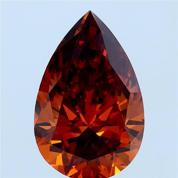2.01ct Pear FANCY DEEP ORANGE VVS2 Lab Created Diamond