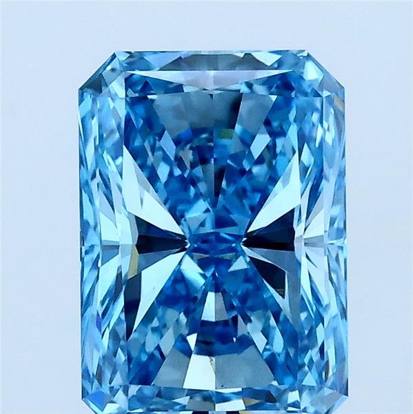 2.01ct Radiant FANCY VIVID BLUE VS1 Lab Created Diamond