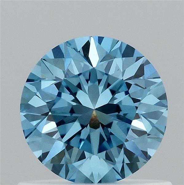 0.72ct Round FANCY VIVID BLUE VVS2 Lab Created Diamond