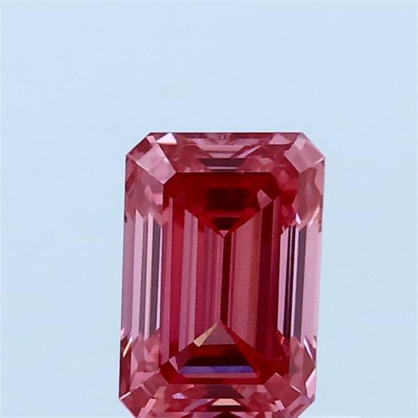 0.7ct Emerald FANCY VIVID PINK VVS2 Lab Created Diamond