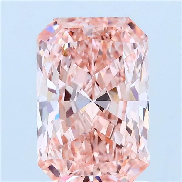 1.57ct Radiant FANCY VIVID PINK VVS1 Lab Created Diamond