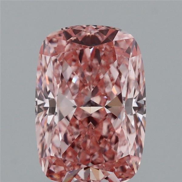 1.55ct Cushion FANCY VIVID PINK VS1 Lab Created Diamond