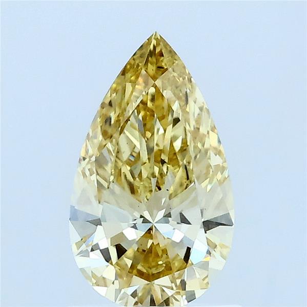 1ct Pear FANCY INTENSE YELLOW VS1 Lab Created Diamond