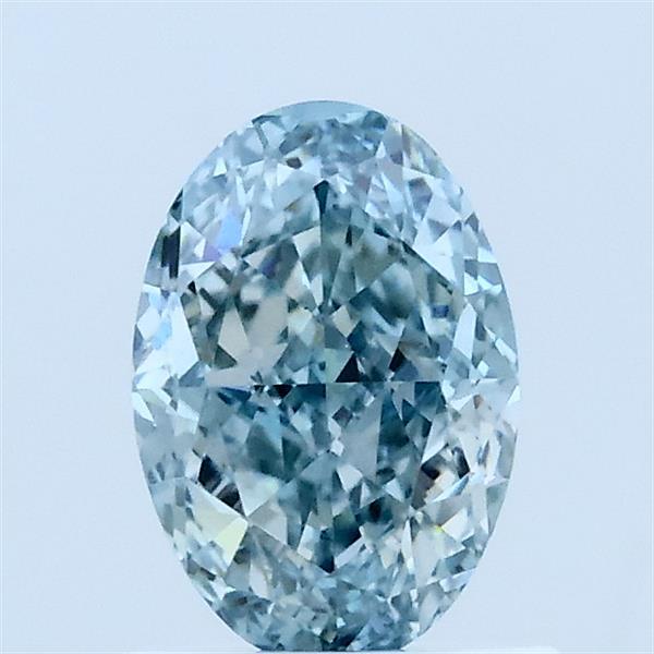 1.02ct Oval FANCY INTENSE GREEN BLUE VS1 Lab Created Diamond