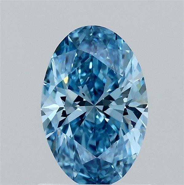 1.01ct Oval FANCY VIVID BLUE VVS2 Lab Created Diamond