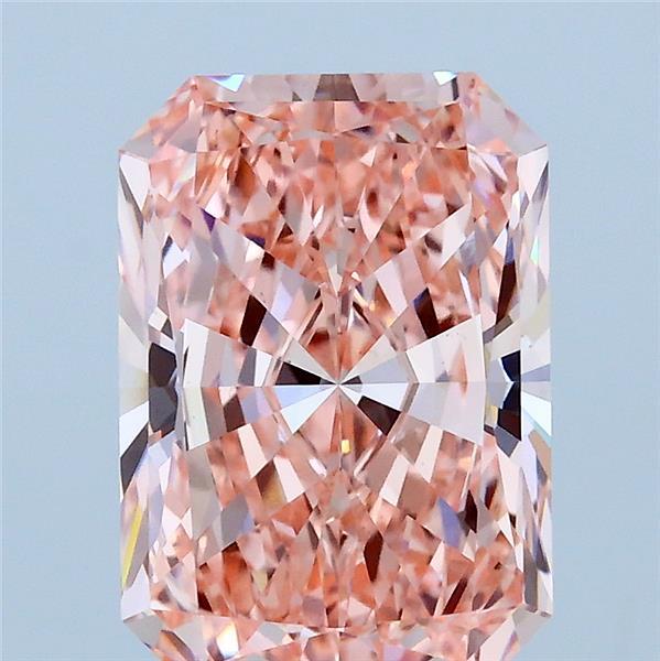 3ct Radiant FANCY VIVID PINK VS1 Lab Created Diamond