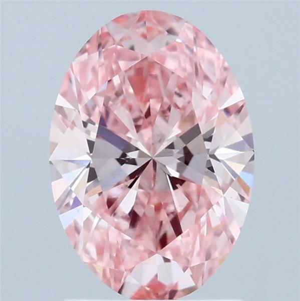 1.75ct Oval FANCY VIVID PINK VS2 Lab Created Diamond