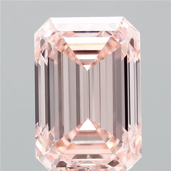 6.01ct Emerald FANCY INTENSE PINK VVS2 Lab Created Diamond