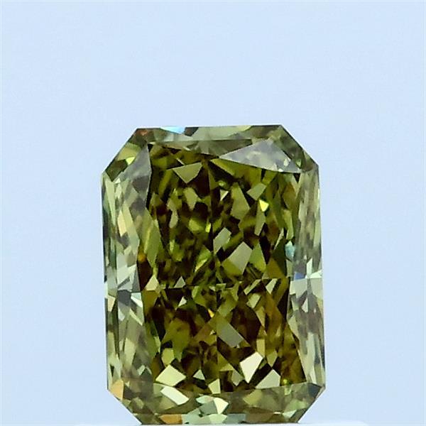 0.71ct Radiant FANCY VIVID GREEN VS1 Lab Created Diamond