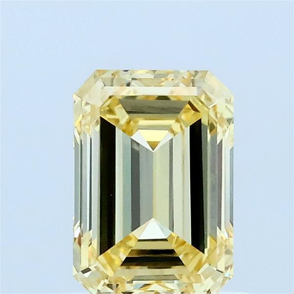 1ct Emerald FANCY YELLOW VS1 Lab Created Diamond