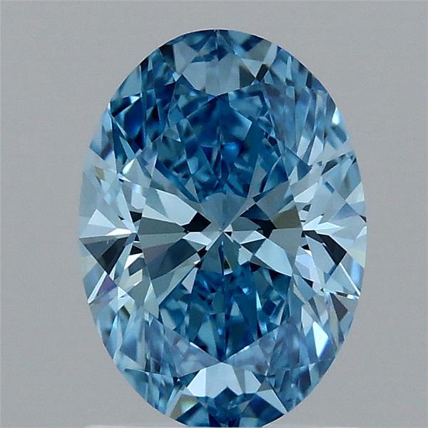 1.36ct Oval FANCY VIVID BLUE VVS2 Lab Created Diamond