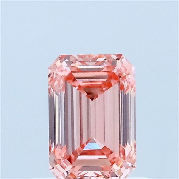 0.72ct Emerald FANCY VIVID PINK VS1 Lab Created Diamond