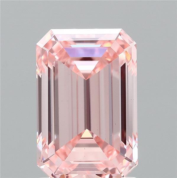 2.09ct Emerald FANCY INTENSE PINK VS1 Lab Created Diamond
