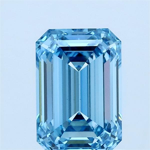 1.11ct Emerald FANCY VIVID BLUE VS1 Lab Created Diamond