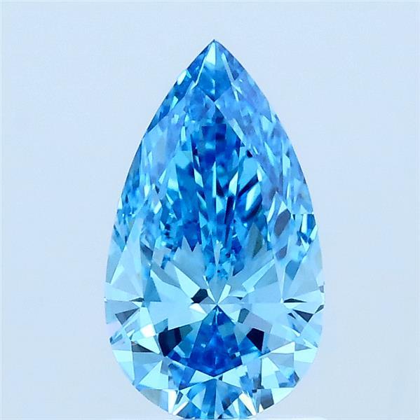 1ct Pear FANCY VIVID BLUE VVS2 Lab Created Diamond