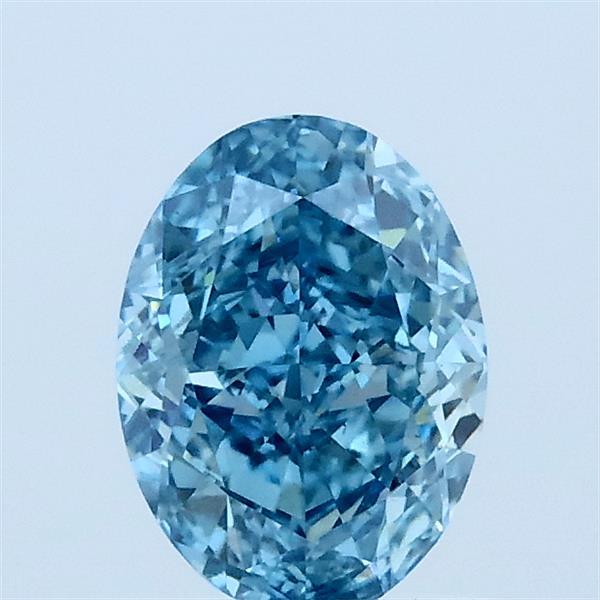 1.04ct Oval FANCY VIVID BLUE VS1 Lab Created Diamond